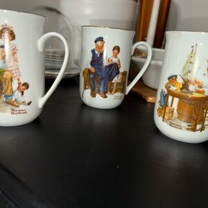 Norman Rockwell Illustrated White Mugs